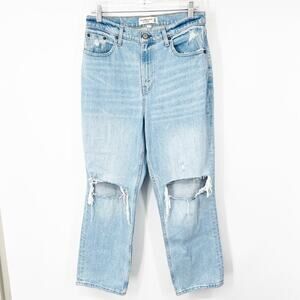 Abercrombie & Fitch Curve Love ‘90s Straight Jeans Ultra High Rise EXTRA SHORT